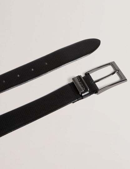 Ted Baker Dawsons Textured T Pattern Leather Belt