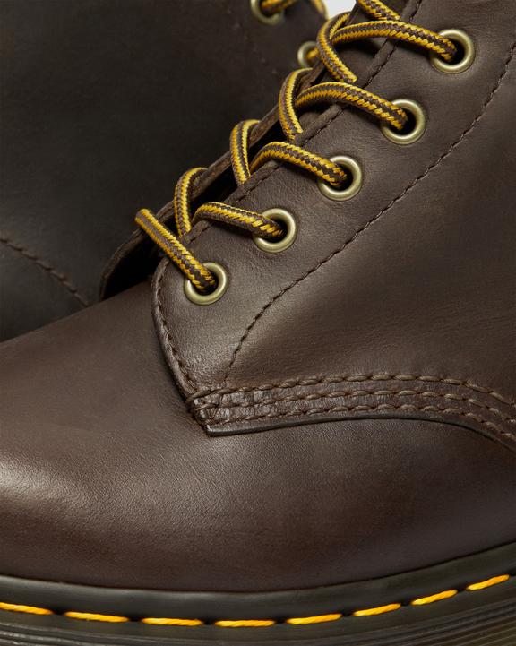 Dr. Martens 1460 Bex Crazy Horse Leather Lace Up Boots Dark Brown - Womens