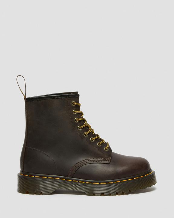 Dr. Martens 1460 Bex Crazy Horse Leather Lace Up Boots Dark Brown - Womens