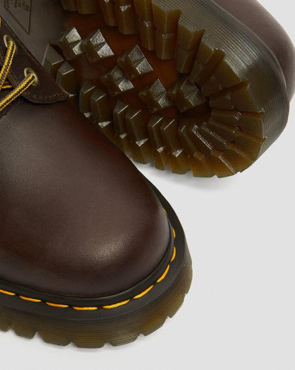 Dr. Martens 1460 Bex Crazy Horse Leather Lace Up Boots Dark Brown - Womens