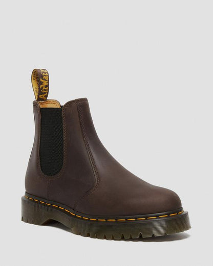 2976 Bex Crazy Horse Chelsea Boots - Dark Brown - Womens
