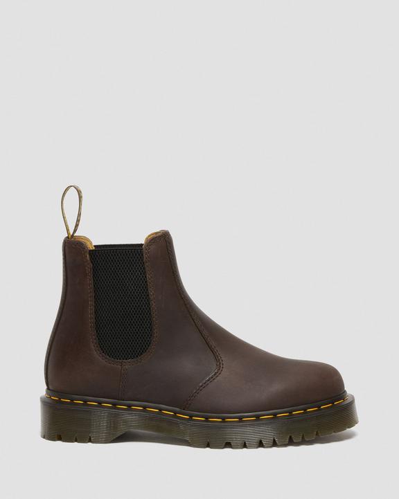 2976 Bex Crazy Horse Chelsea Boots - Dark Brown - Womens