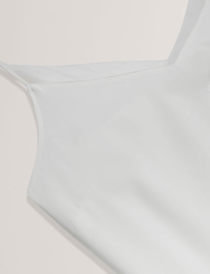 Ted Baker Lulea Chiffon Detail Vneck Strappy Cami Top In Ivory Women's