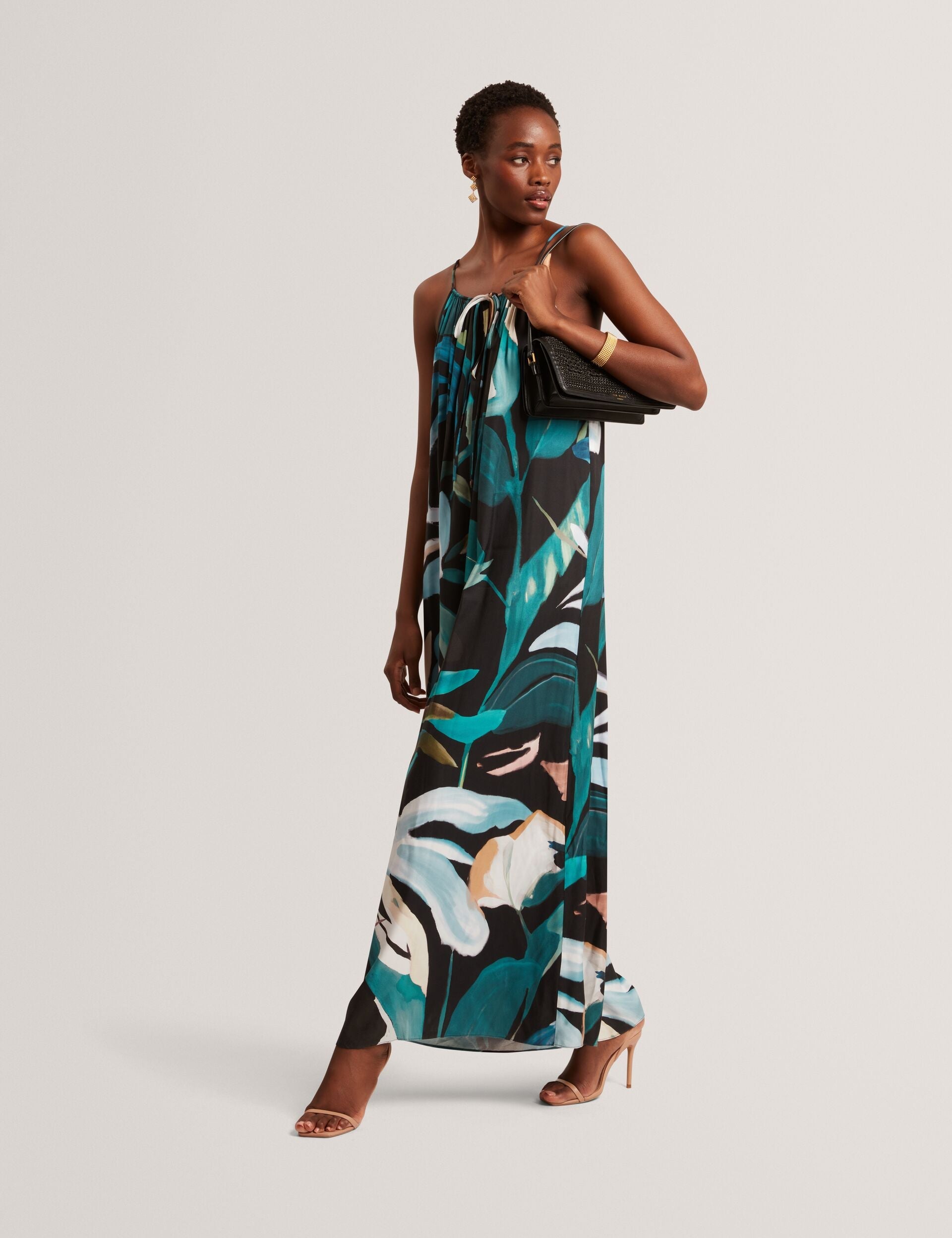 Ted Baker Eskaa Abstract Print Flowy Wide Leg Jumpsuit Women's