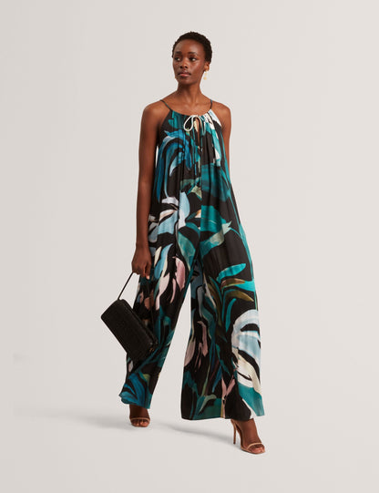 Ted Baker Eskaa Abstract Print Flowy Wide Leg Jumpsuit Women's