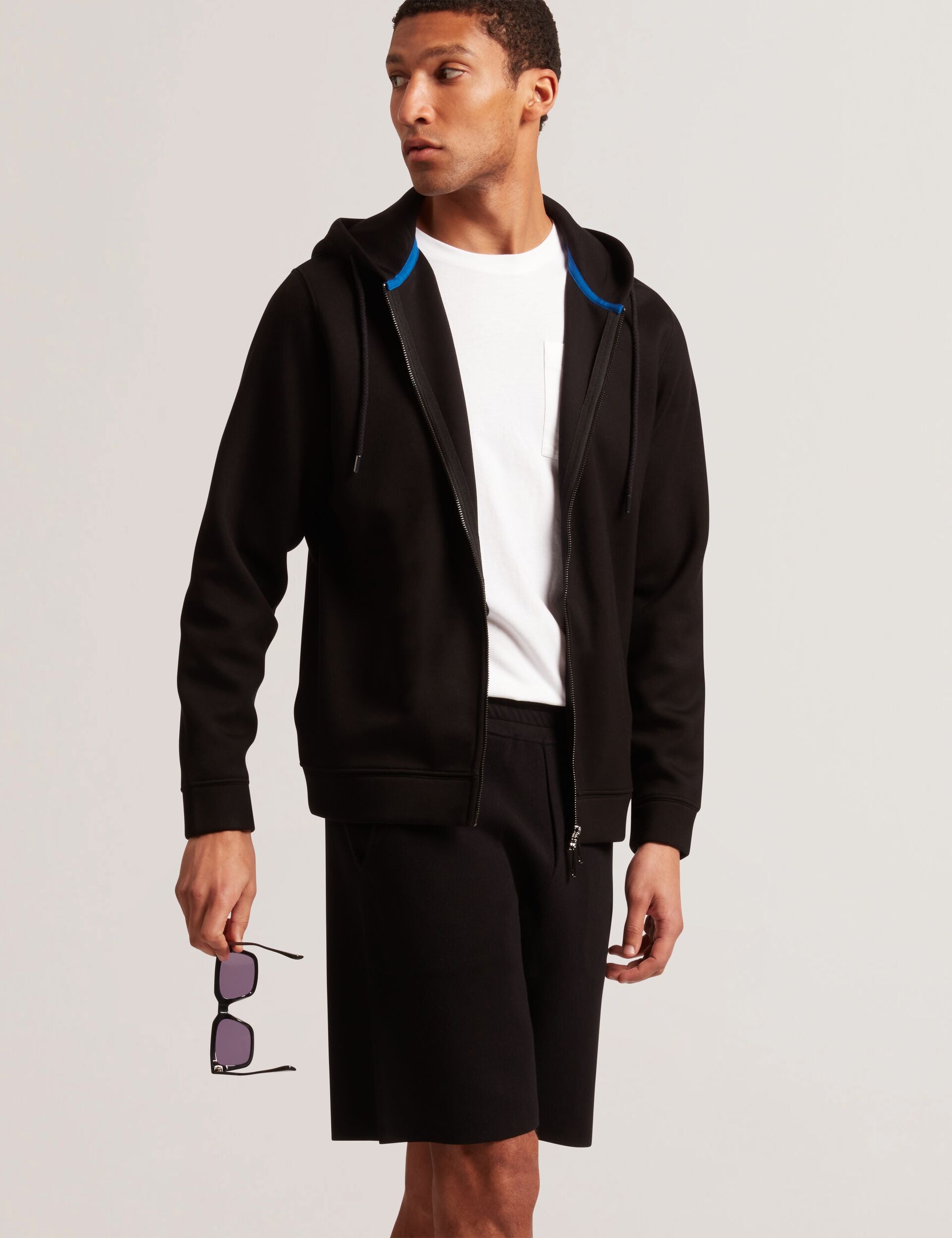 Ted Baker Epio Long Sleeve Zipthrough Neoprene Hoodie