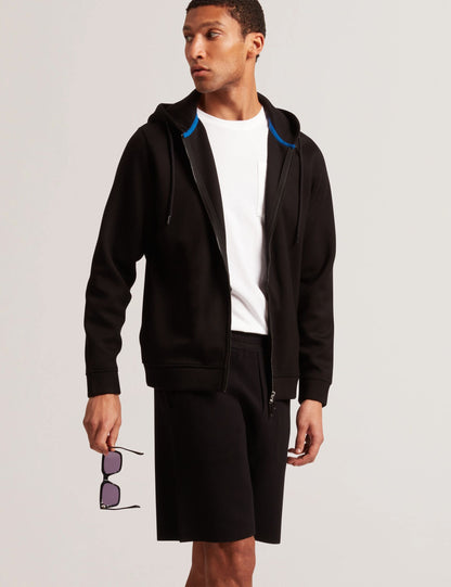 Ted Baker Epio Long Sleeve Zipthrough Neoprene Hoodie