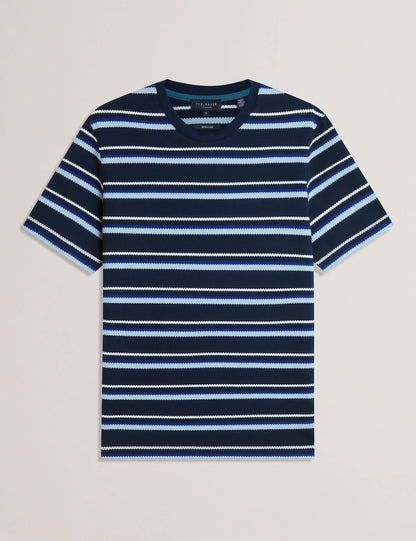 Ted Baker Gorano Short Sleeve Textured Striped Tshirt