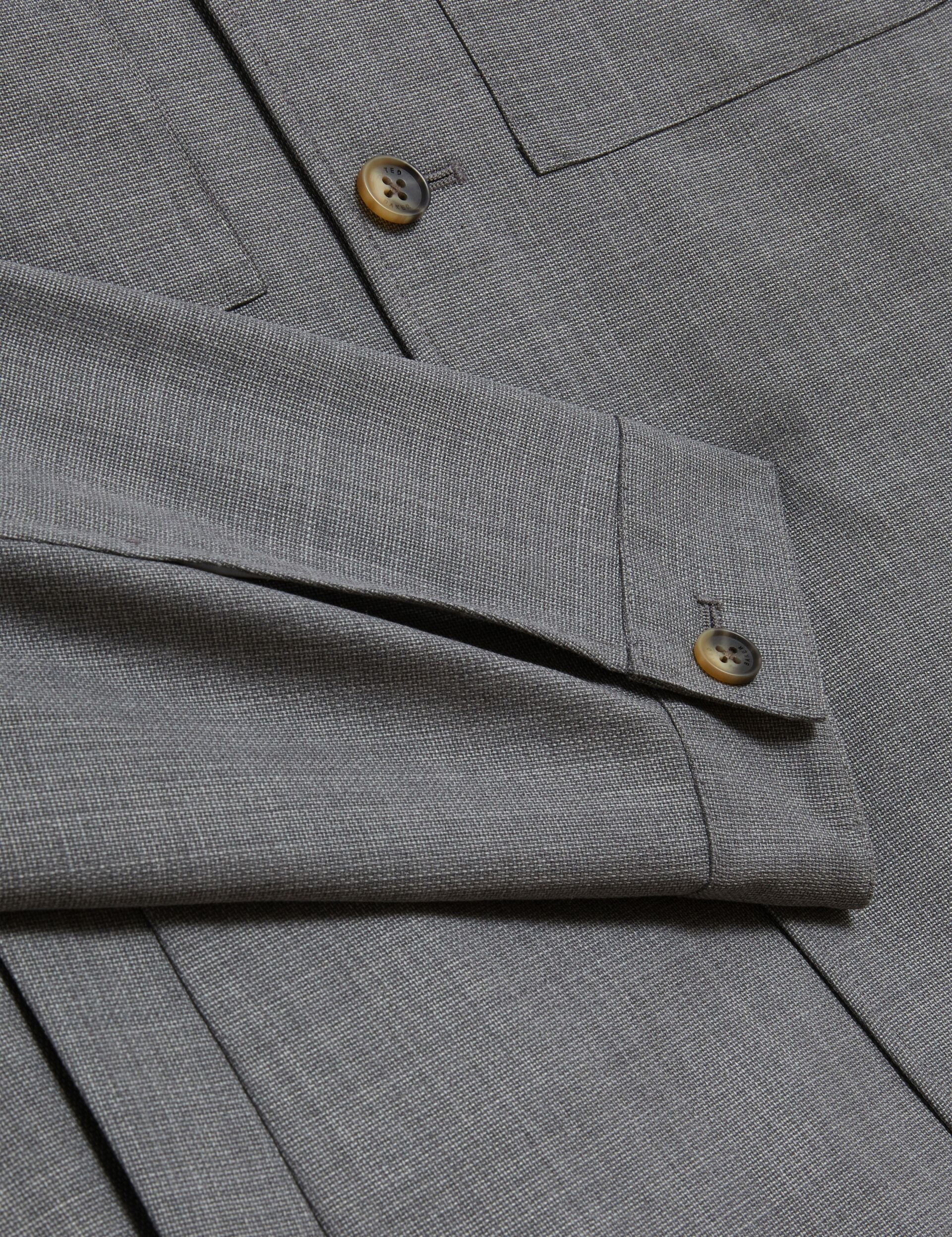 Ted Baker Selwynj Grey Lightweight Wool Blend Shirt Jacket
