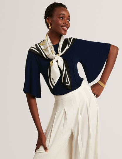 Ted Baker Jackaln Seam Detail Flutter Sleeve Jersey Top Women's