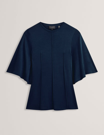 Ted Baker Jackaln Seam Detail Flutter Sleeve Jersey Top Women's