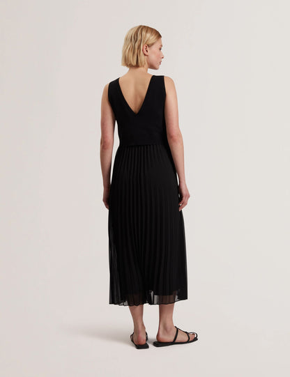 Ted Baker Larnahh Pleated Midi Dress With Removable Knit Tank Women's