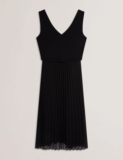 Ted Baker Larnahh Pleated Midi Dress With Removable Knit Tank Women's