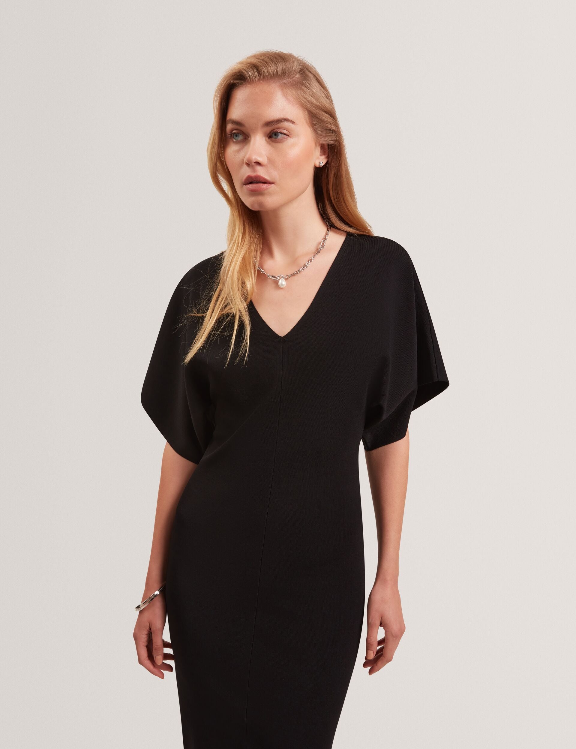 Ted Baker Rebexxa Wide Sleeve Knitted Bodycon Midi Dress Women's