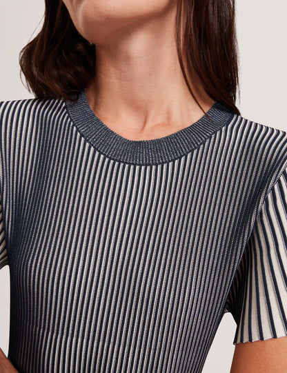 Ted Baker Hethrr Textured Knit Fluted Short Sleeve Top Women's