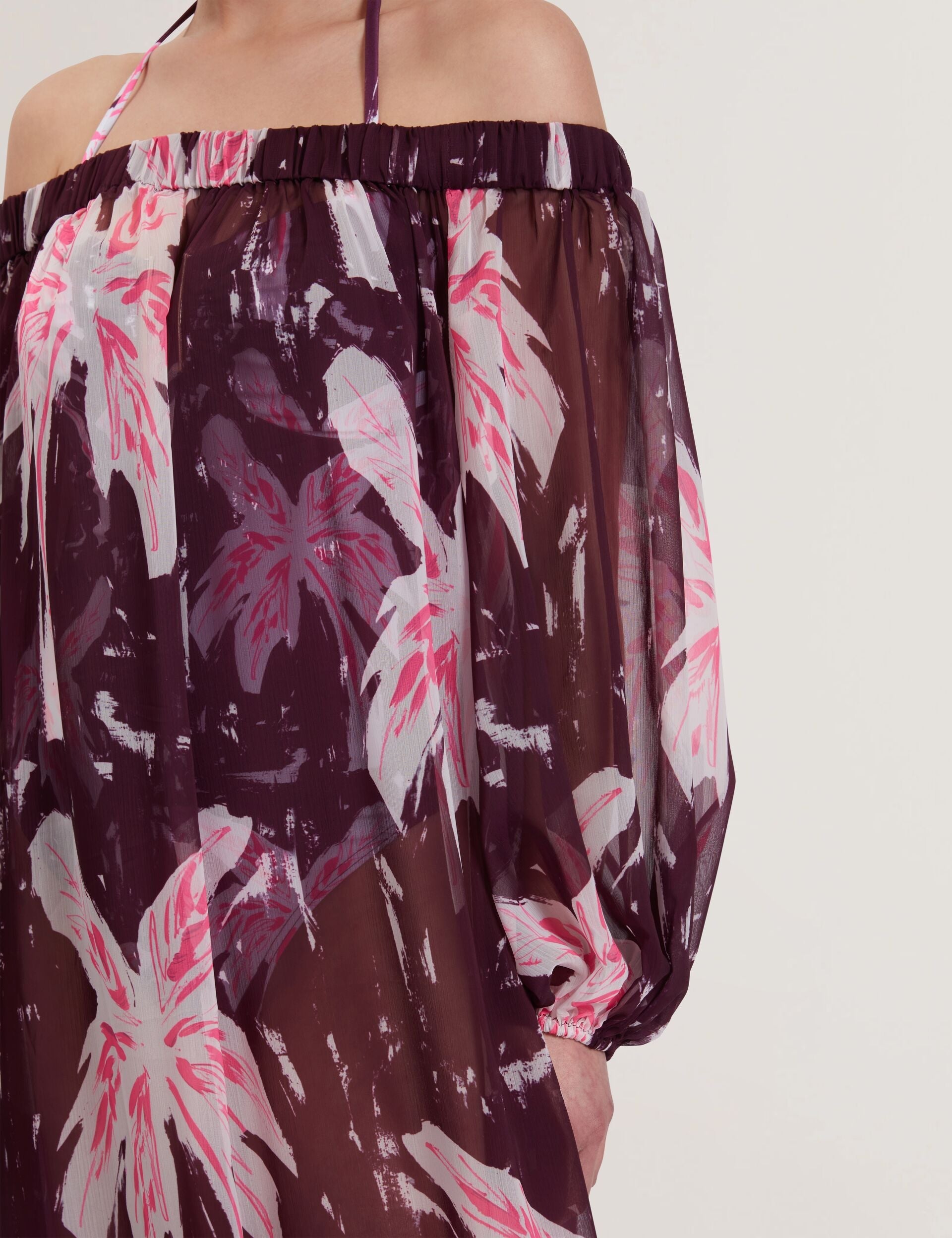 Ted Baker Montaya Floral Bardot Maxi Dress Beach Coverup Women's