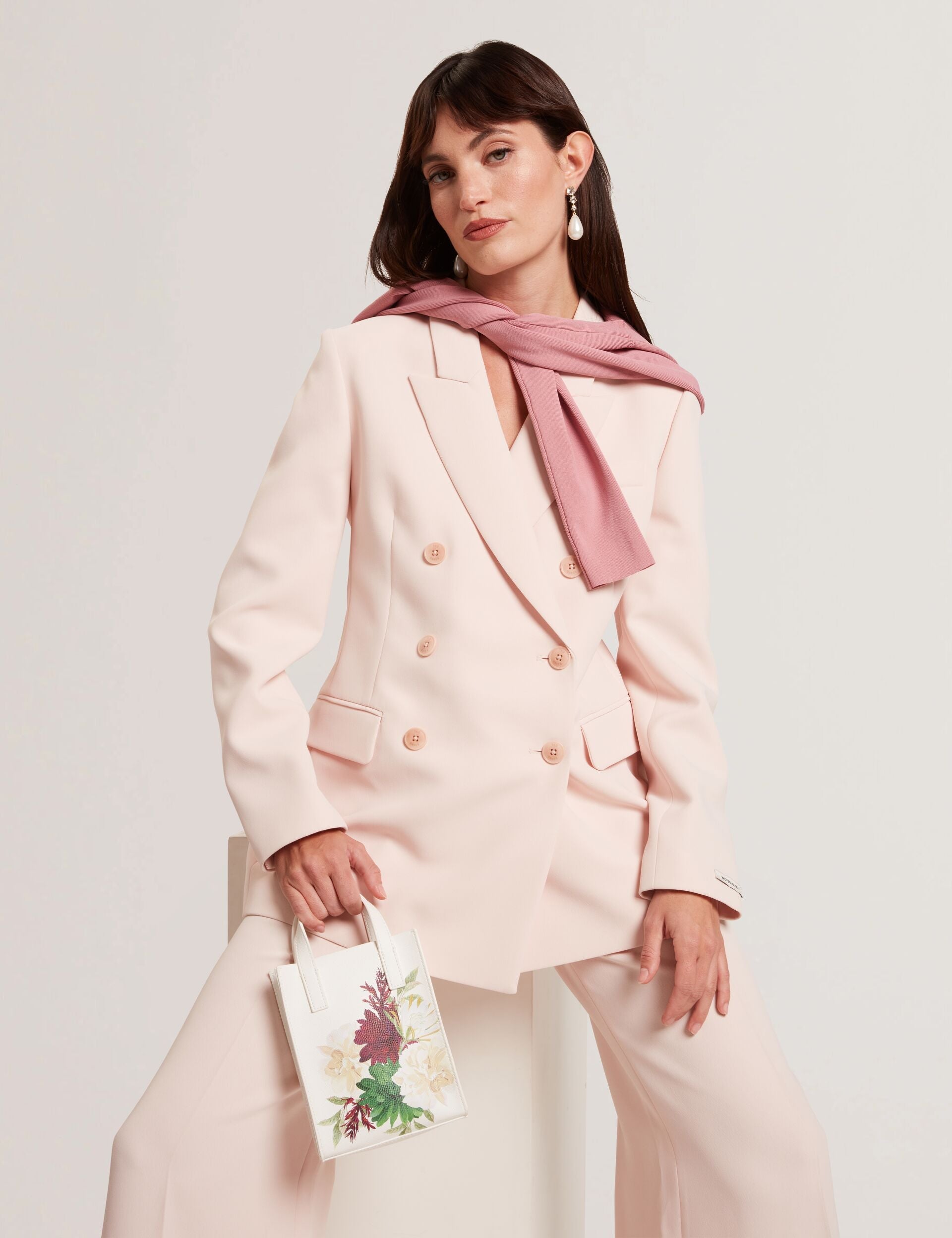 Ted Baker Traga Tailored Double Breasted Woven Blazer Women's