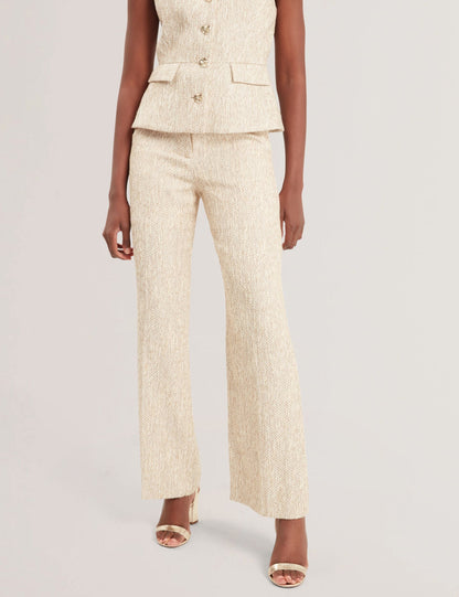 Ted Baker Vulpat Boucle Herringbone Wide Leg Tailored Trousers Women's