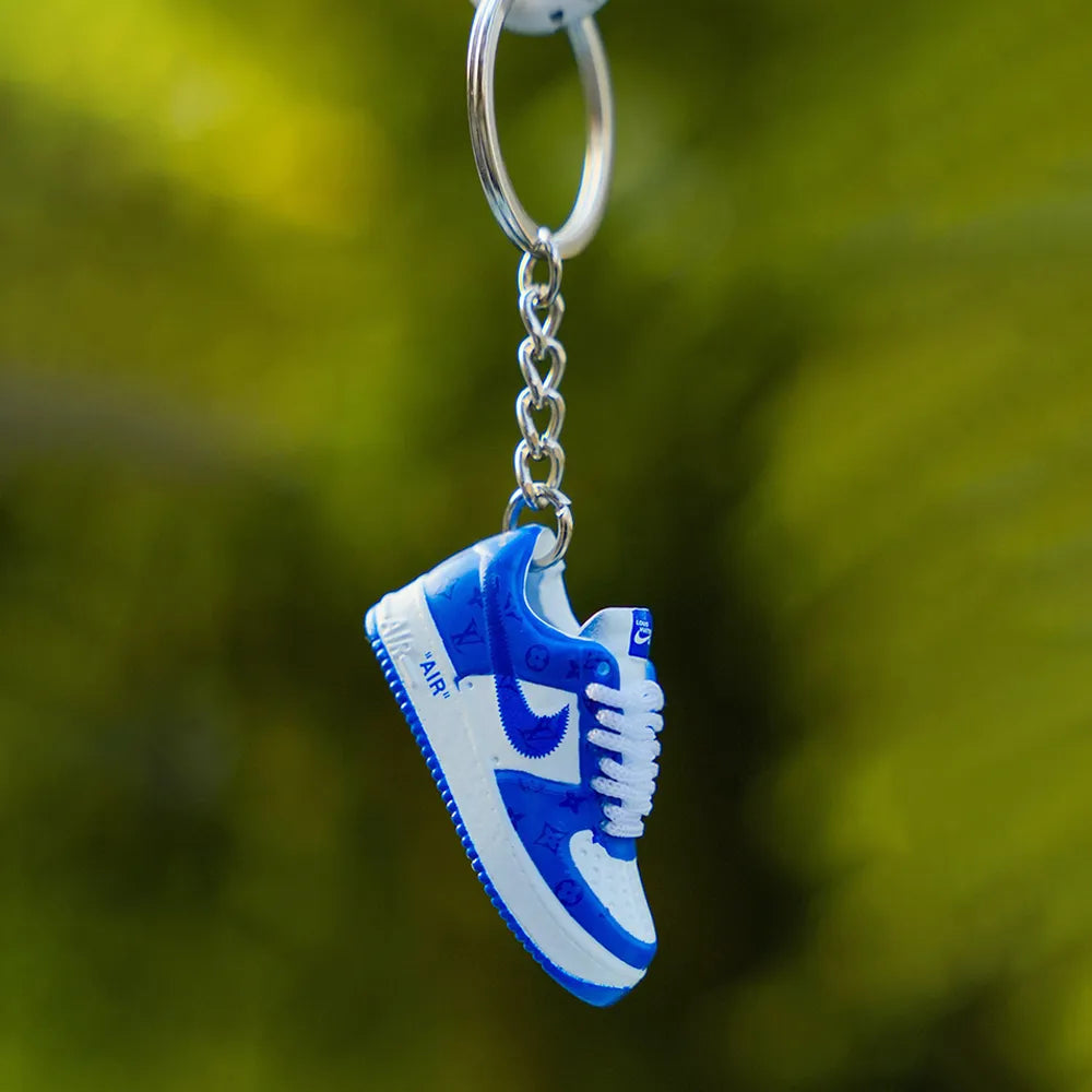 3D sneaker keychain LV X AF1 Blue Kicks Machine