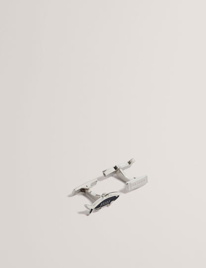 Ted Baker Kipper Fish Shape Branded Metal Cufflinks
