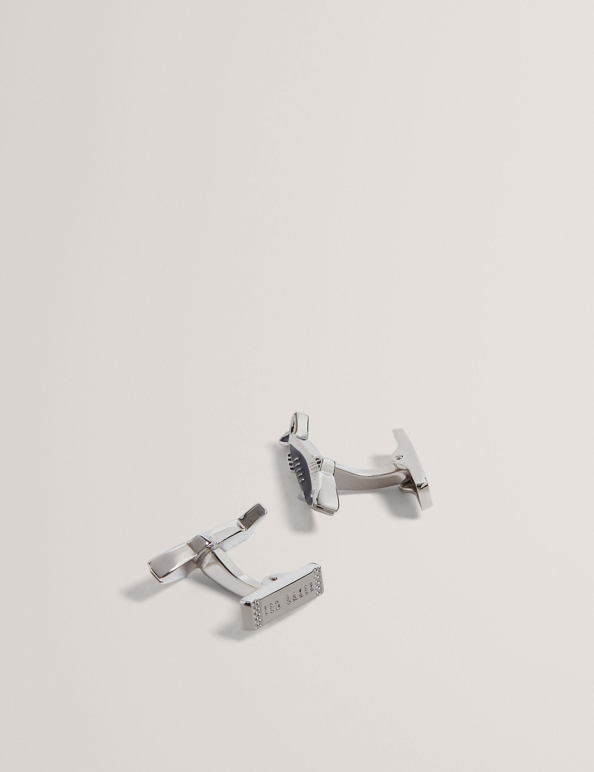 Ted Baker Kipper Fish Shape Branded Metal Cufflinks