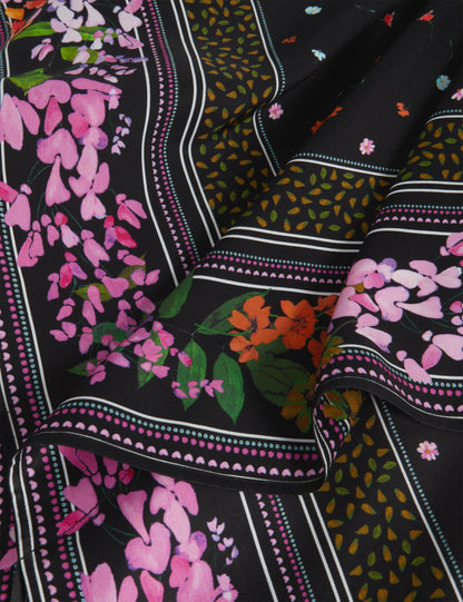 Ted Baker Lariia Scarf Print Asymmetric Midi Slip Dress Women's