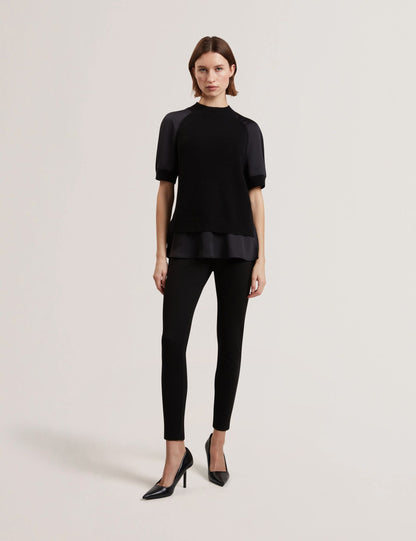 Ted Baker Onzaa Chunky Knit Short Sleeve Top With Shirt Hem Women's