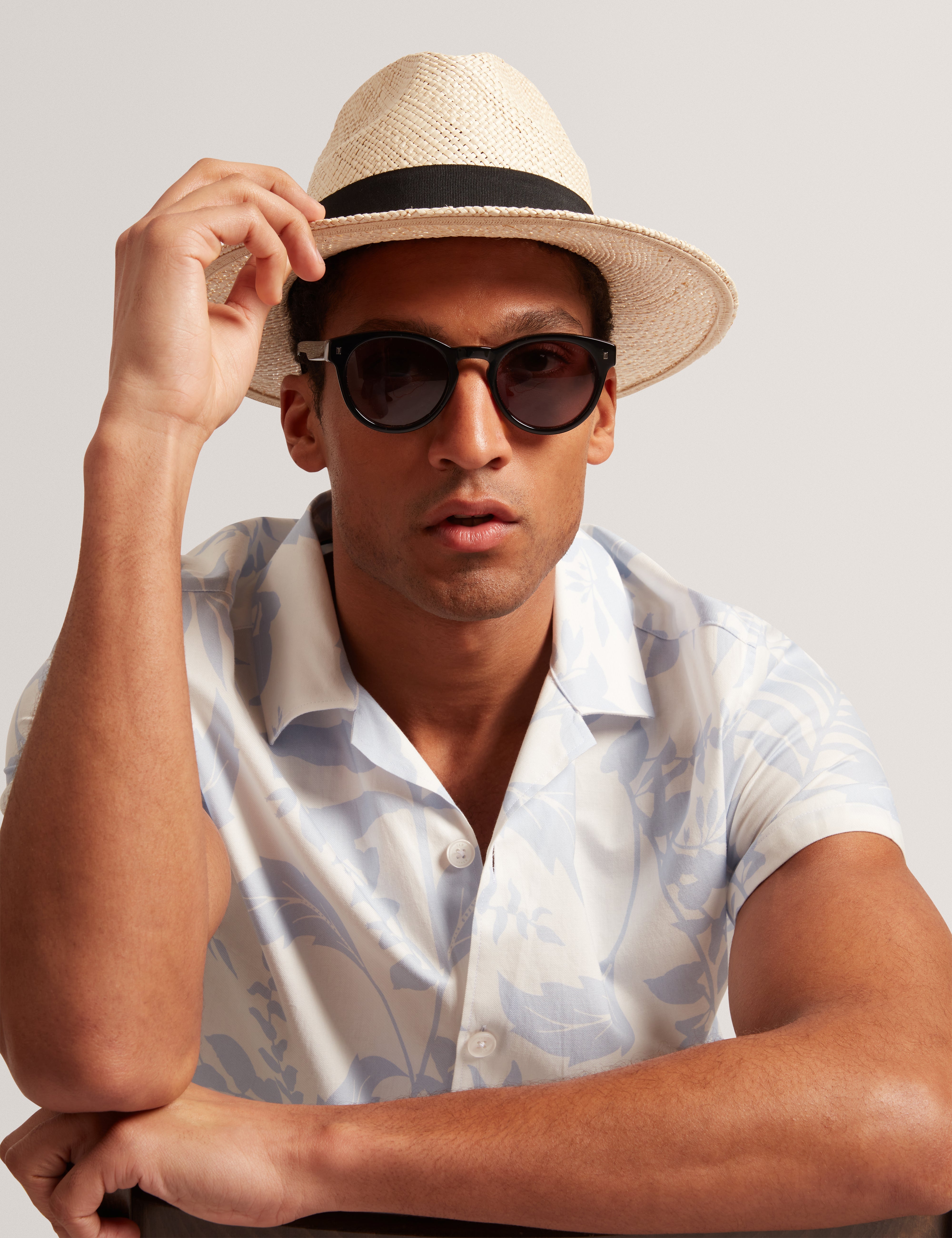 Ted Baker Jimesi Woven Straw Panama Hat