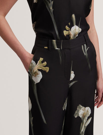 Ted Baker Haydie Floral Print Wide Leg Tailored Trousers Women's