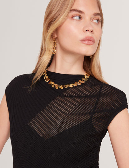 Ted Baker Layynii Sheer Detail Engineered Knit Top Women's