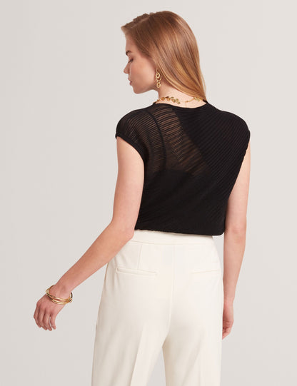 Ted Baker Layynii Sheer Detail Engineered Knit Top Women's