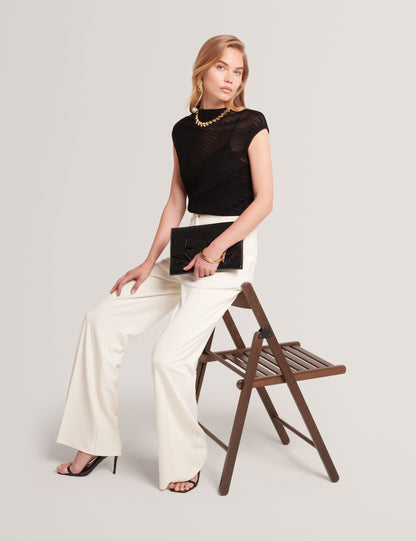 Ted Baker Layynii Sheer Detail Engineered Knit Top Women's