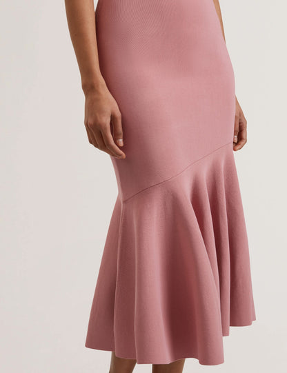 Ted Baker Miyhaa Flippy Hem Square Neck Knitted Midi Dress Women's