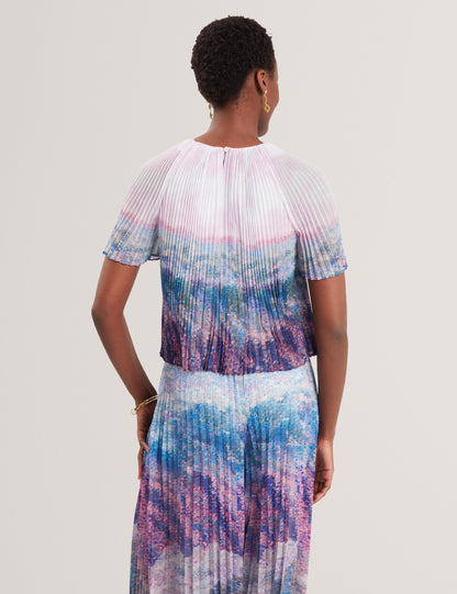 Ted Baker Aharra Pleated Short Sleeve Blouse Women's