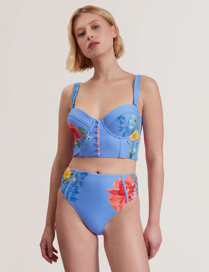 Ted Baker Lorriee Printed High Waisted Bikini Bottoms Women's