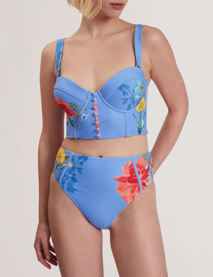 Ted Baker Lorriee Printed High Waisted Bikini Bottoms Women's