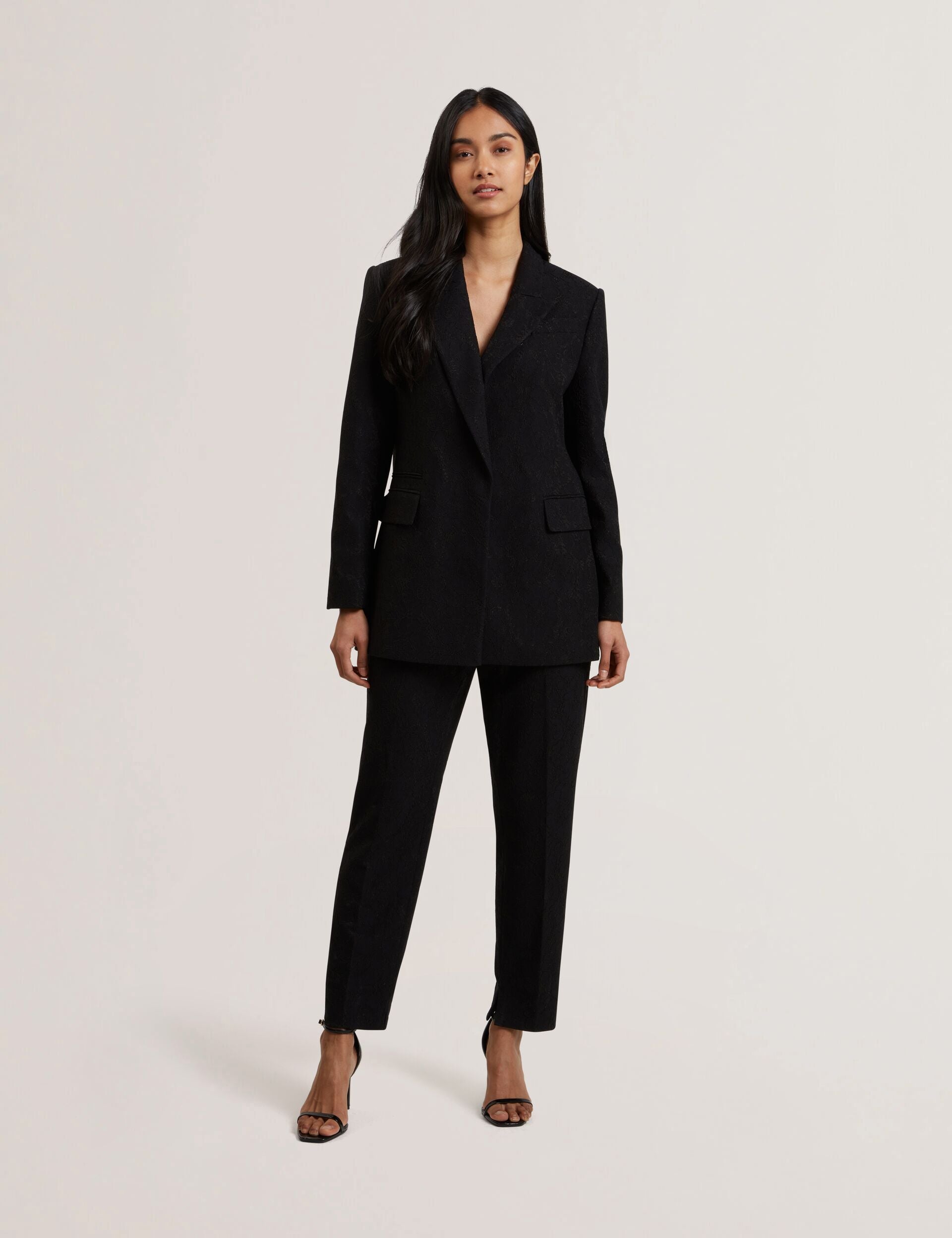 Ted Baker Merio Bonded Lace Single Breasted Relaxed Blazer Women's
