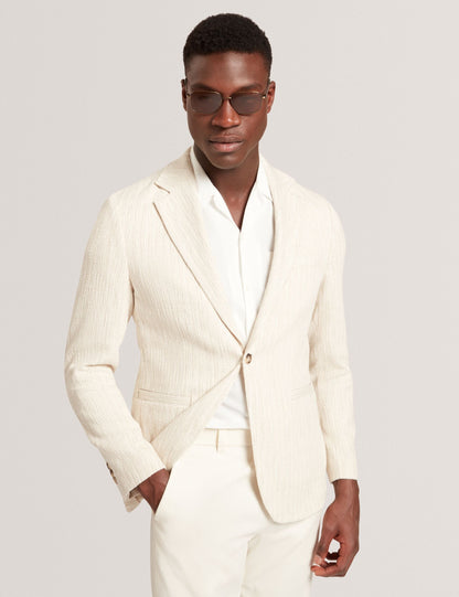 Ted Baker Rusticj Textured Boucle Cotton Blend Blazer