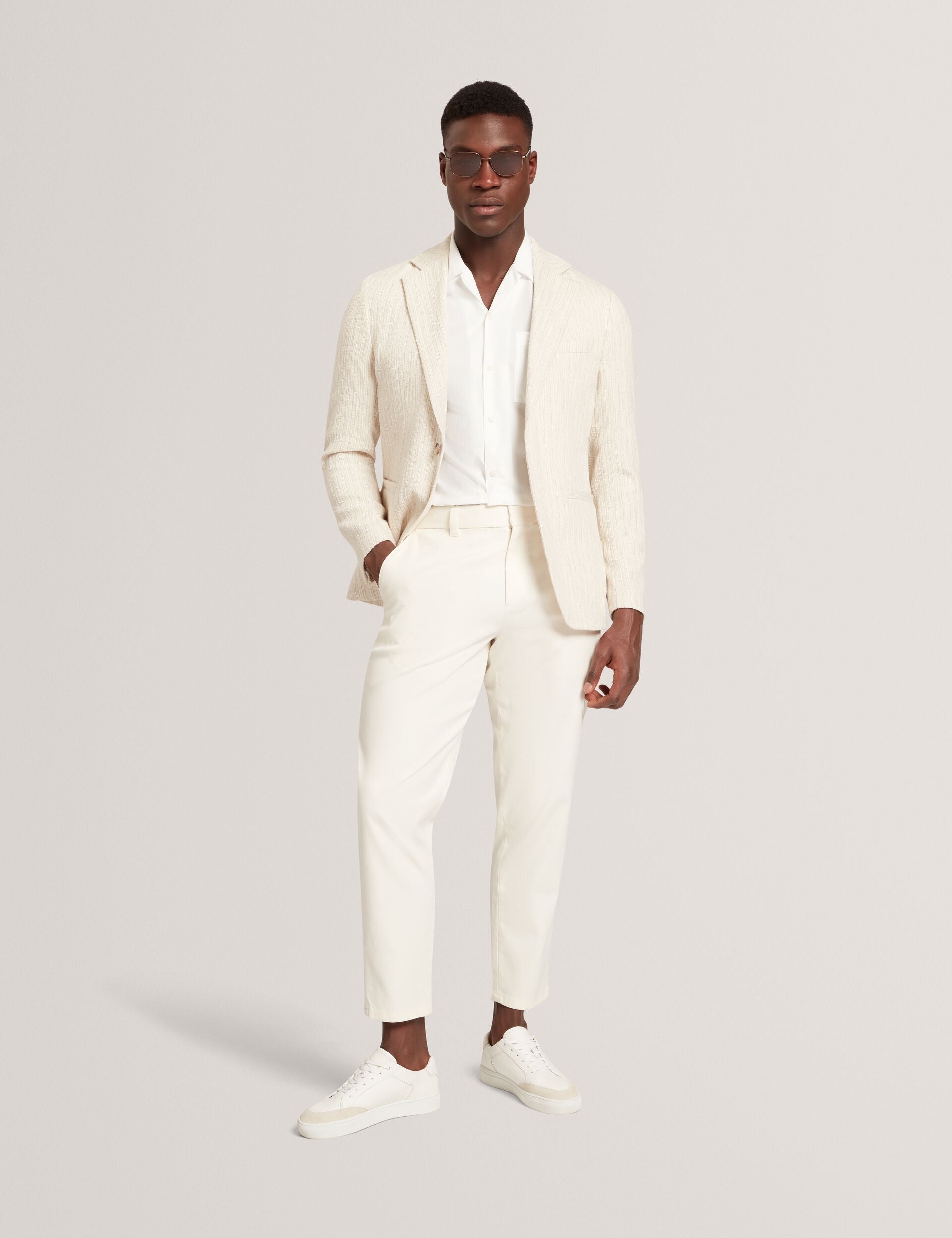 Ted Baker Rusticj Textured Boucle Cotton Blend Blazer