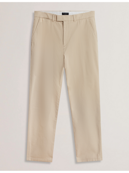 Ted Baker Batford Tan Slim Fit Cotton Blend Chinos