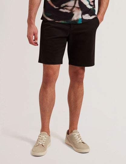 Ted Baker Barnham Black Cotton Blend Chino Shorts