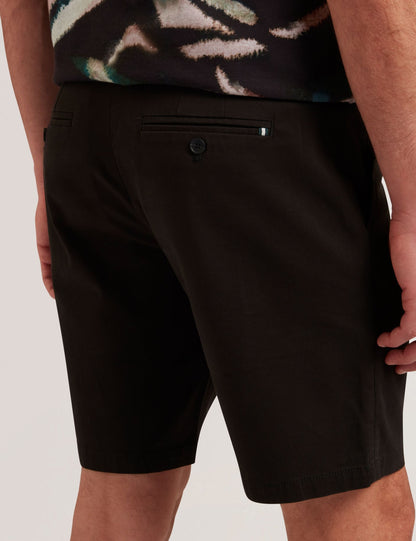 Ted Baker Barnham Black Cotton Blend Chino Shorts