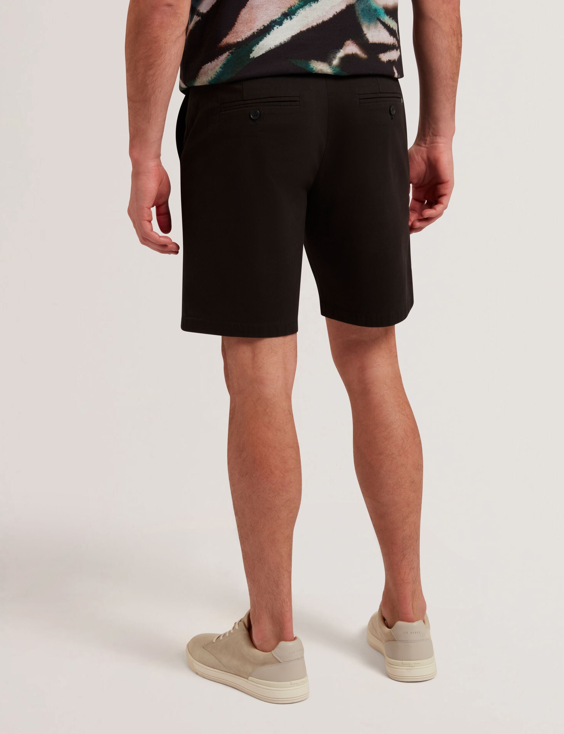 Ted Baker Barnham Black Cotton Blend Chino Shorts