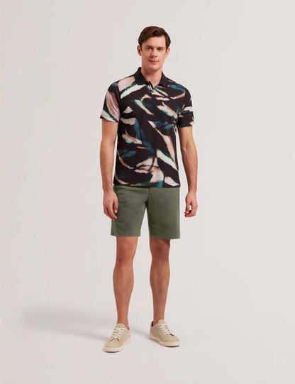 Ted Baker Barnham Khaki Cotton Blend Chino Shorts