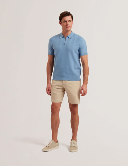 Ted Baker Barnham Stone Cotton Blend Chino Shorts