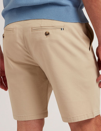 Ted Baker Barnham Stone Cotton Blend Chino Shorts
