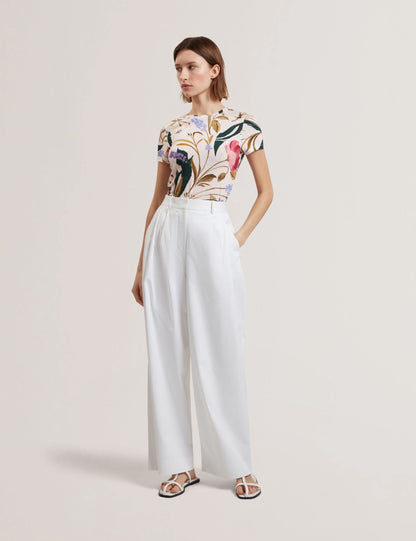 Ted Baker Belliea Painted Floral Print Slim Fit Tshirt Women's
