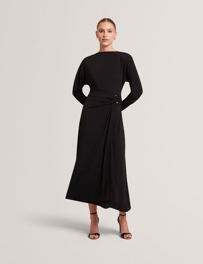 Ted Baker Ralhaa Wrapover Jersey Long Sleeve Midi Dress Women's