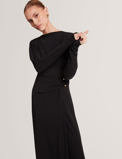 Ted Baker Ralhaa Wrapover Jersey Long Sleeve Midi Dress Women's