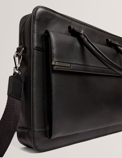 Ted Baker Sanndro Crosshatch Faux Leather Laptop Bag